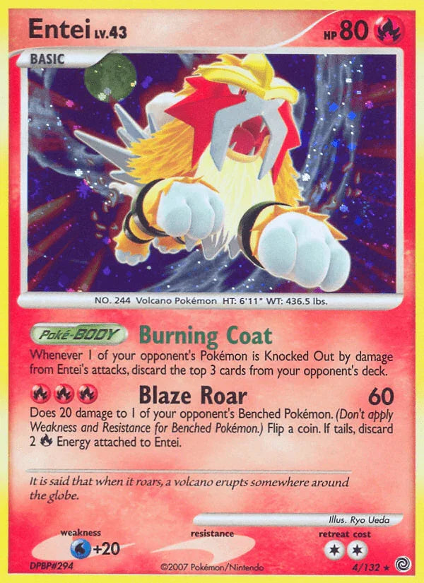 Entei (4/132) – Diamond & Pearl: Secret Wonders | Fast Shipping