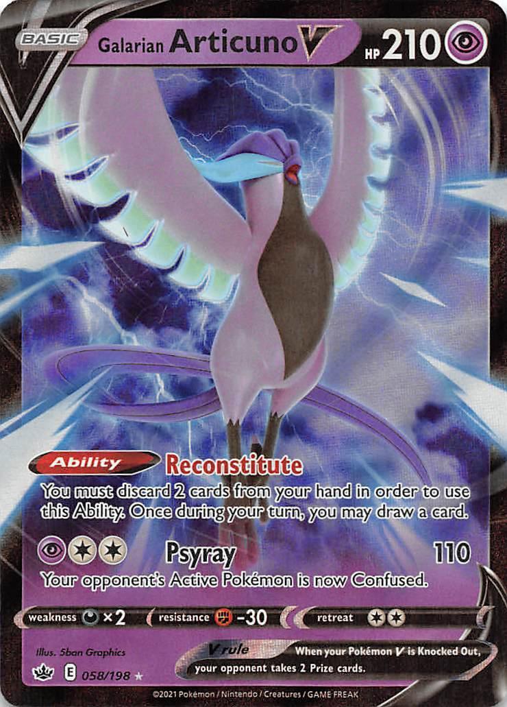 Galarian Articuno V (058/198) – Sword & Shield: Chilling Reign – Buy Now