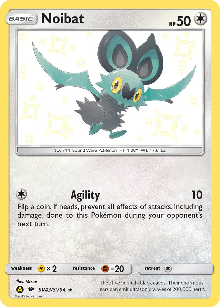 Noibat (SV43/SV94) – Sun & Moon: Hidden Fates - Shiny Vault | Shop Today