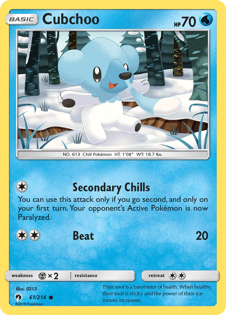 Cubchoo (61/214) – Sun & Moon: Lost Thunder - Shop Now