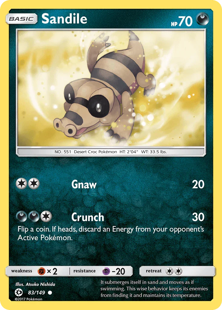 Sandile (83/149) – Sun & Moon: Base Set - In Stock Now
