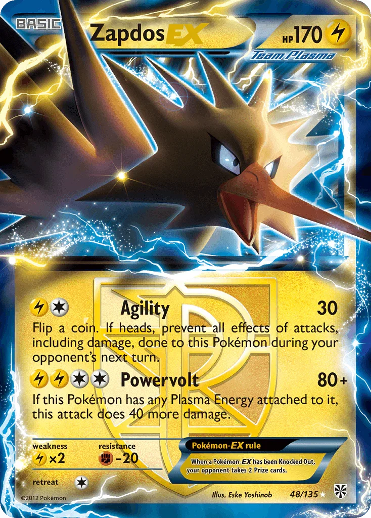 Zapdos EX (48/135) – Black & White: Plasma Storm – For Sale