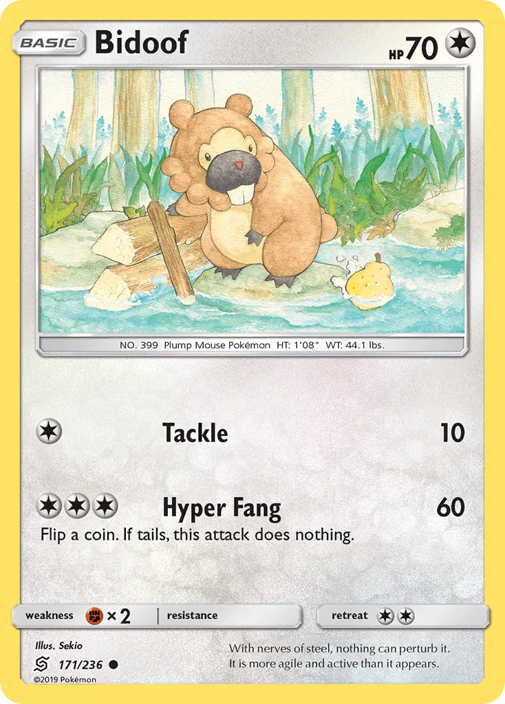 Bidoof (171/236) – Sun & Moon: Unified Minds | Fast Shipping