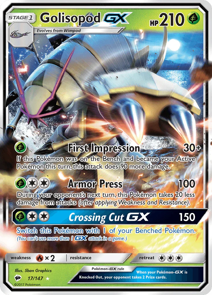 Golisopod GX (17/147) – Sun & Moon: Burning Shadows - In Stock Now