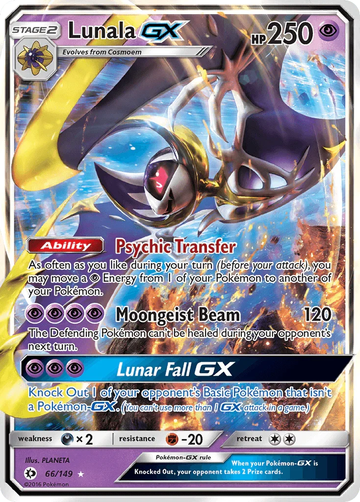 Lunala GX (66/149) – Sun & Moon: Base Set – For Sale