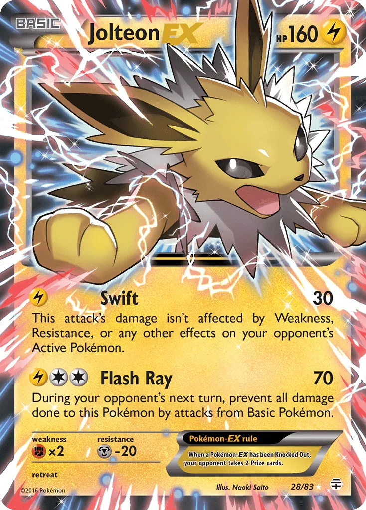 Jolteon EX (28/83) – XY: Generations - In Stock Now