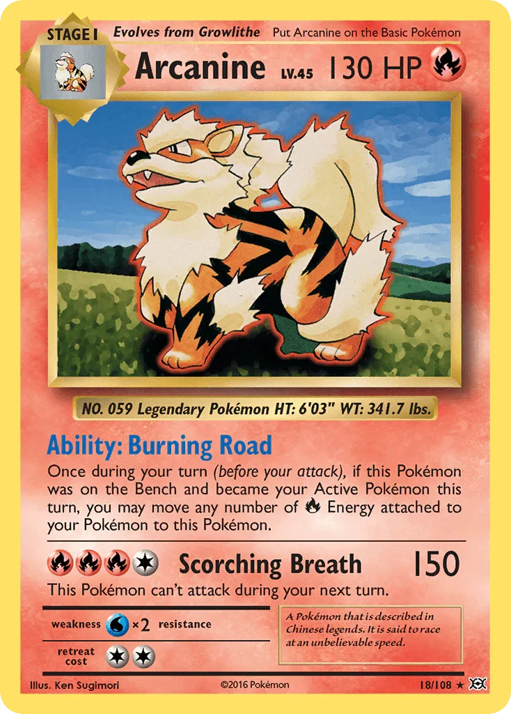 Arcanine (18/108) – XY: Evolutions - Shop Now