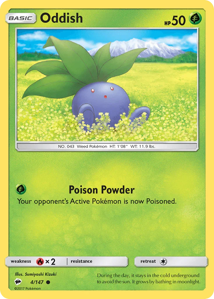 Oddish (4/147) – Sun & Moon: Burning Shadows | Fast Shipping