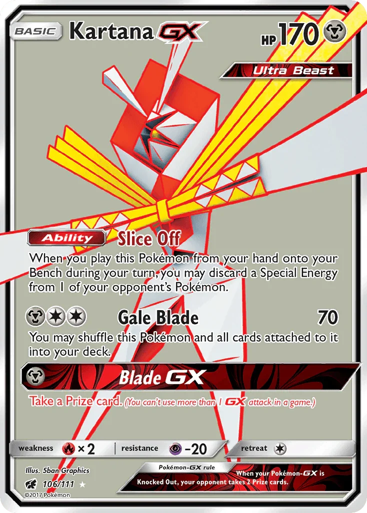 Kartana GX (106/111) – Sun & Moon: Crimson Invasion – Buy Now