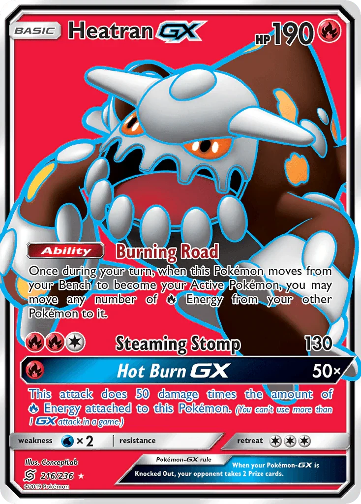 Heatran GX (216/236) – Sun & Moon: Unified Minds | Order Now