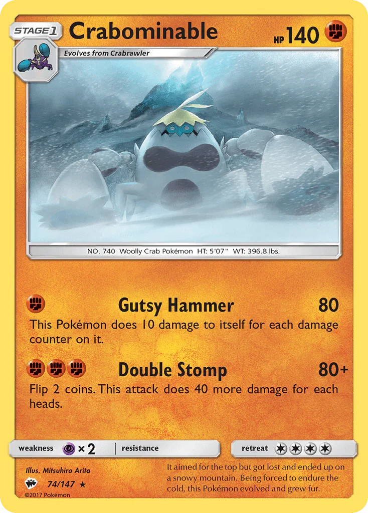Crabominable (74/147) – Sun & Moon: Burning Shadows | Fast Shipping