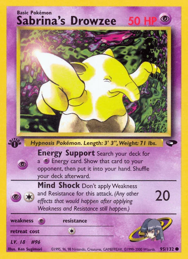 Sabrina's Drowzee (95/132) – Gym Challenge 1st Edition - Authentic Card