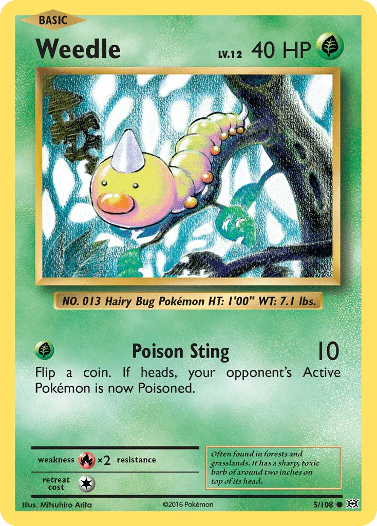 Weedle (5/108) – XY: Evolutions - In Stock Now