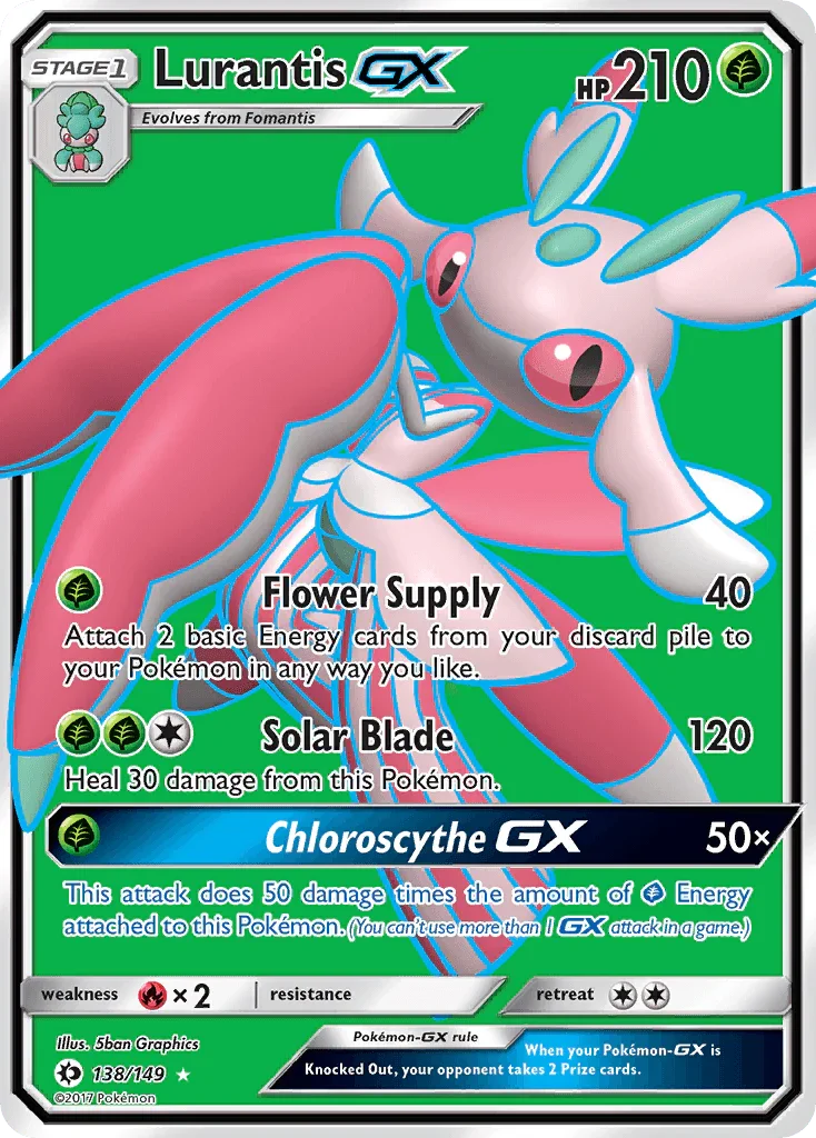 Lurantis GX (138/149) – Sun & Moon: Base Set - Authentic Card