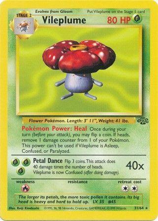 Vileplume (31/64) – Jungle Unlimited - Authentic Card