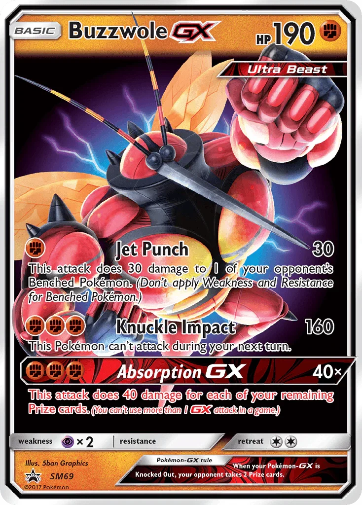 Buzzwole GX (SM69) – Sun & Moon: Black Star Promos - In Stock Now