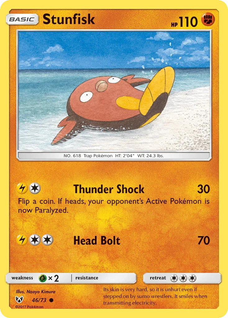 Stunfisk (46/73) – Sun & Moon: Shining Legends - In Stock Now