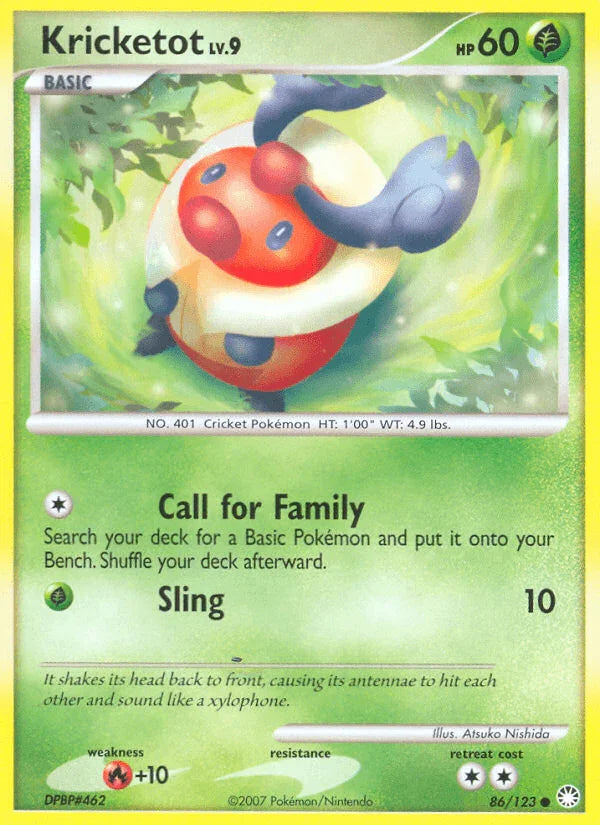 Kricketot (86/123) – Diamond & Pearl: Mysterious Treasures – For Sale