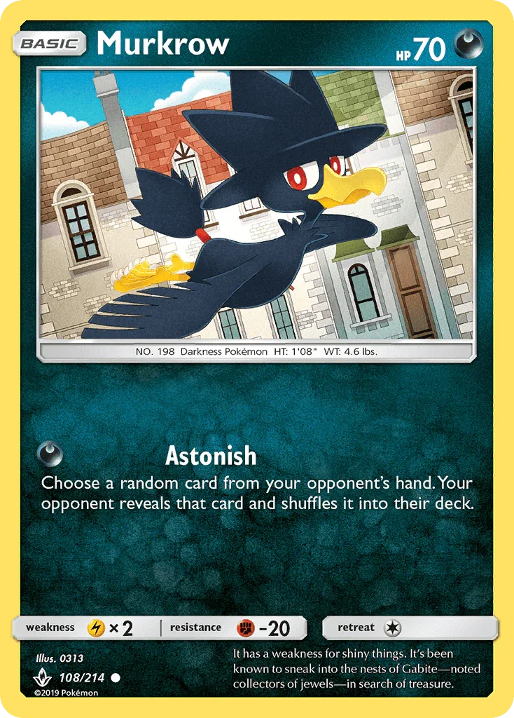 Murkrow (108/214) – Sun & Moon: Unbroken Bonds - In Stock Now