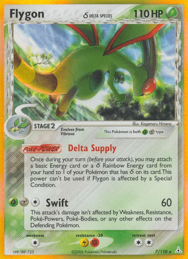 Flygon (7/110) – EX: Holon Phantoms - Authentic Card