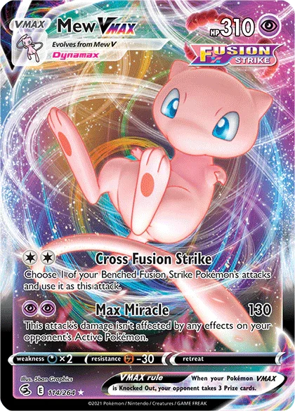 Mew VMAX (114/264) – Sword & Shield: Fusion Strike - Shop Now