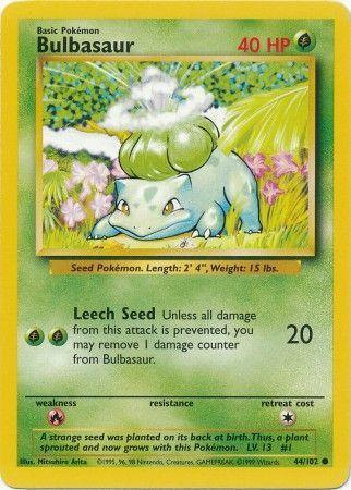 Bulbasaur (44/102) – Base Set Unlimited - Authentic Card