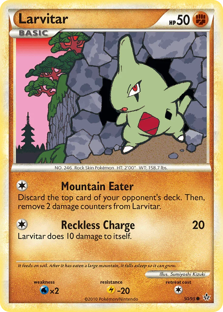 Larvitar (50/95) – HeartGold & SoulSilver: Unleashed | Order Now