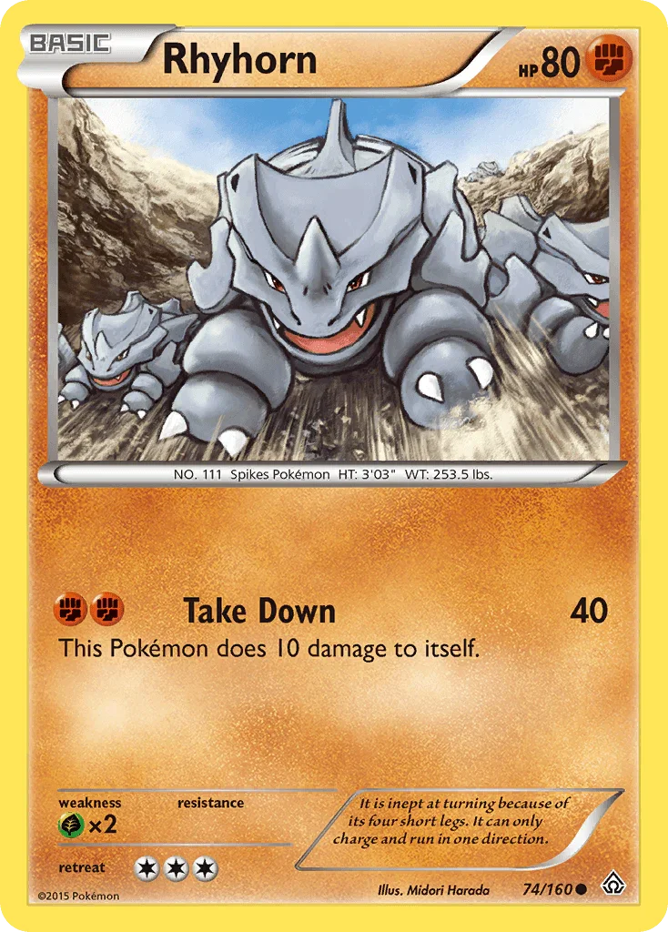 Rhyhorn (74/160) – XY: Primal Clash | Order Today