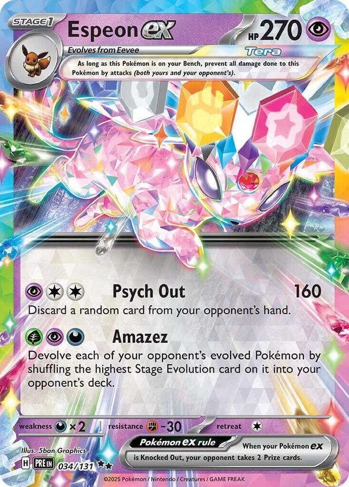Espeon ex (034/131) – Scarlet & Violet: Prismatic Evolutions - Shop Now