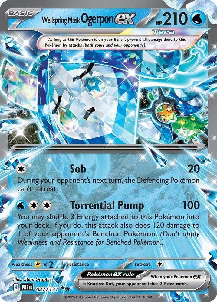 Wellspring Mask Ogerpon ex (027/131) – Scarlet & Violet: Prismatic Evolutions - In Stock Now