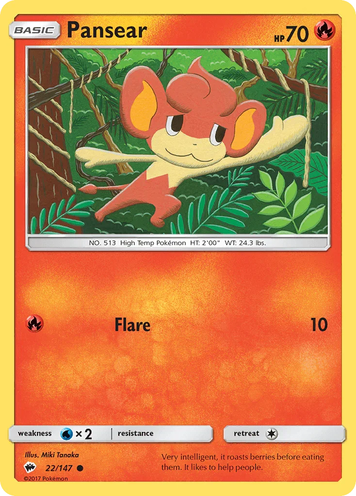 Pansear (22/147) – Sun & Moon: Burning Shadows | Order Now