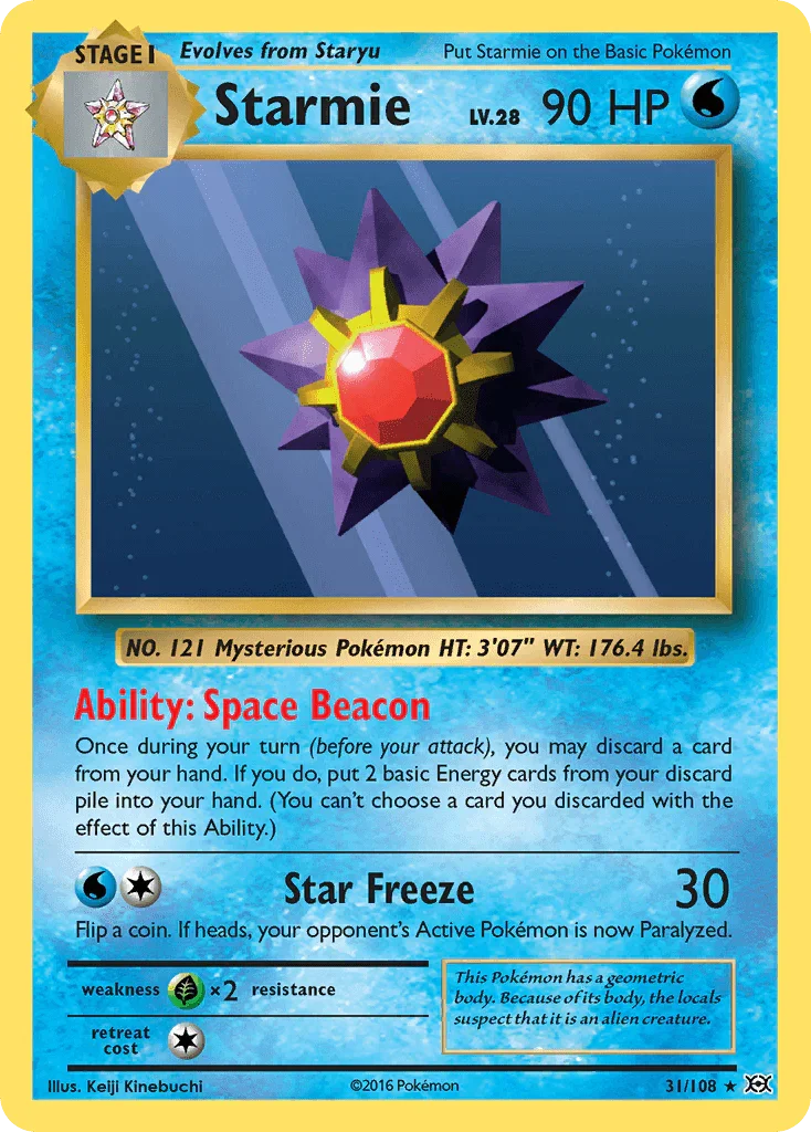 Starmie (31/108) – XY: Evolutions - Authentic Card