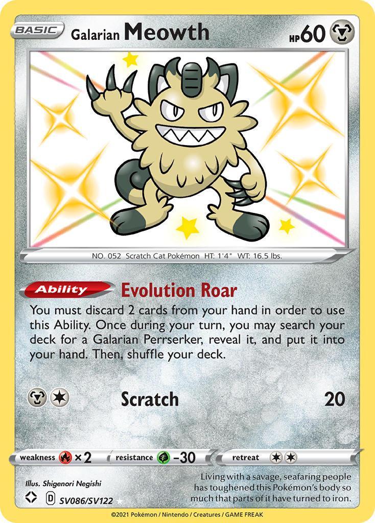 Galarian Meowth (SV086/SV122) – Sword & Shield: Shining Fates | Order Today