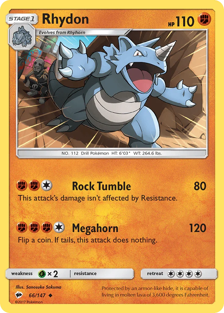 Rhydon (66/147) – Sun & Moon: Burning Shadows | Order Today