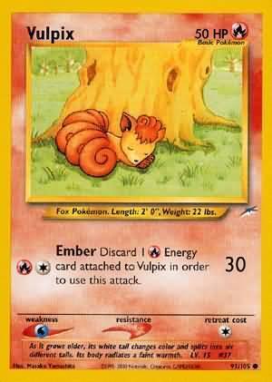 Vulpix (91/105) – Neo Destiny Unlimited - Authentic Card