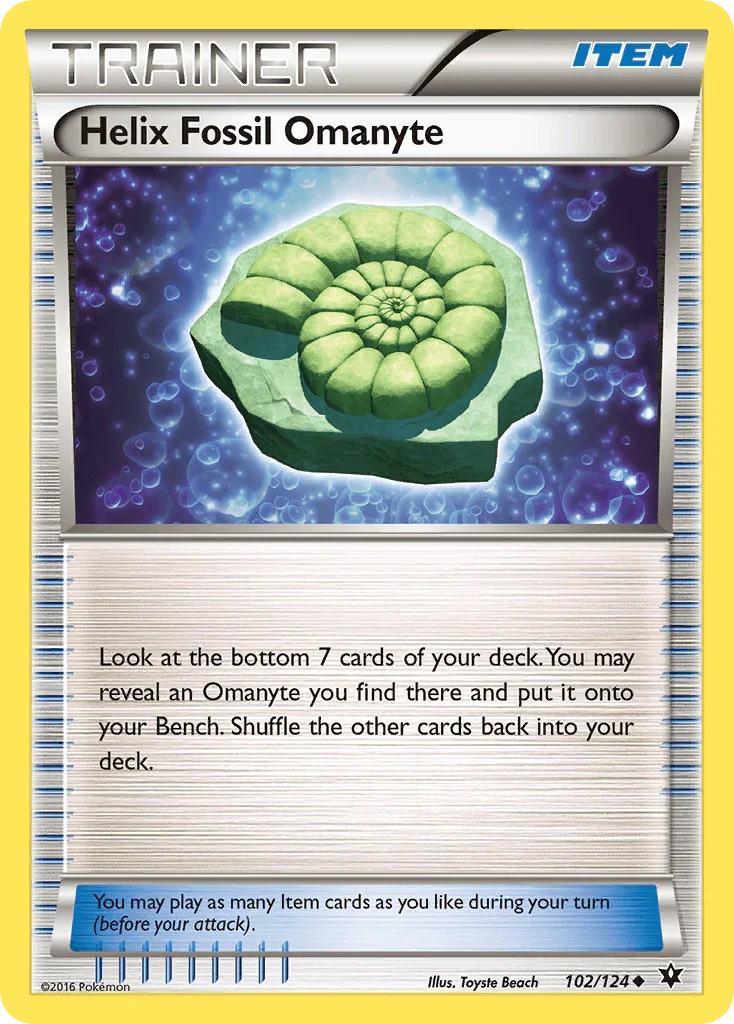Helix Fossil Omanyte (102/124) – XY: Fates Collide | Fast Shipping