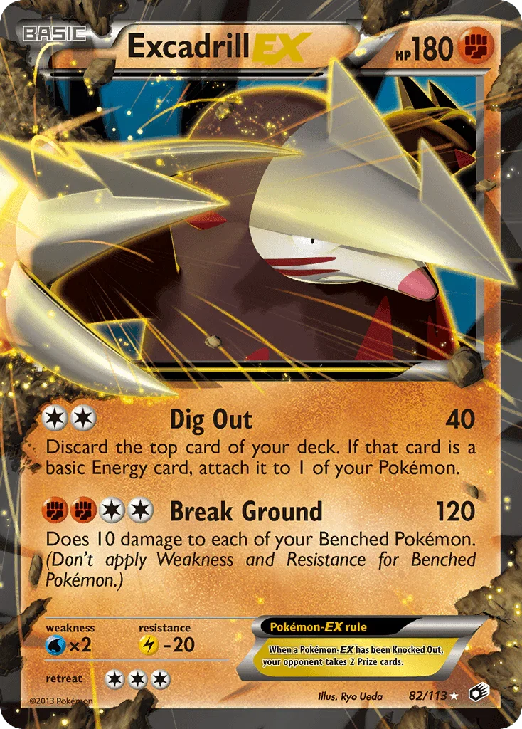 Excadrill EX (82/113) – Black & White: Legendary Treasures - Authentic Card