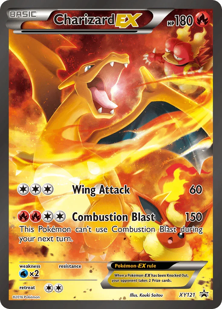 Charizard EX (XY121) – XY: Black Star Promos - Authentic Card