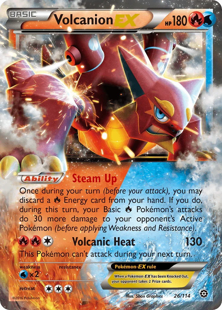 Volcanion EX (26/114) – XY: Steam Siege – For Sale