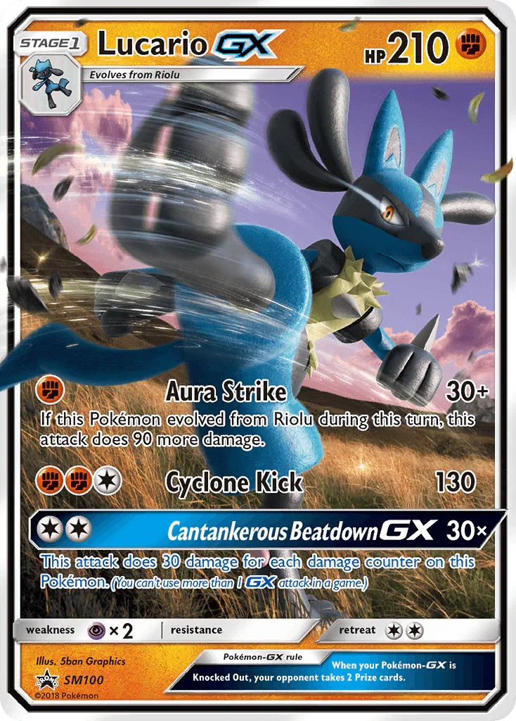 Lucario GX (SM100) – Sun & Moon: Black Star Promos | Fast Shipping