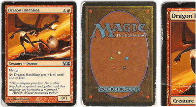 Heavily Played condition example cards