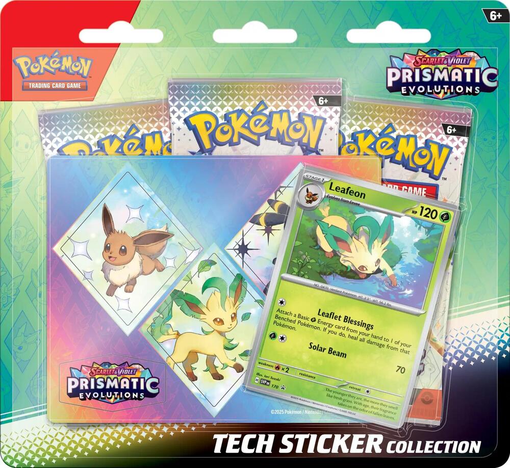 Prismatic Evolutions Tech Sticker Collection - Leafeon | Fast Shipping