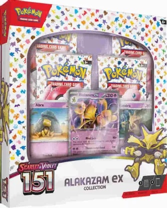 Scarlet and Violet 151 - Alakazam EX Collection Box - Shop Now