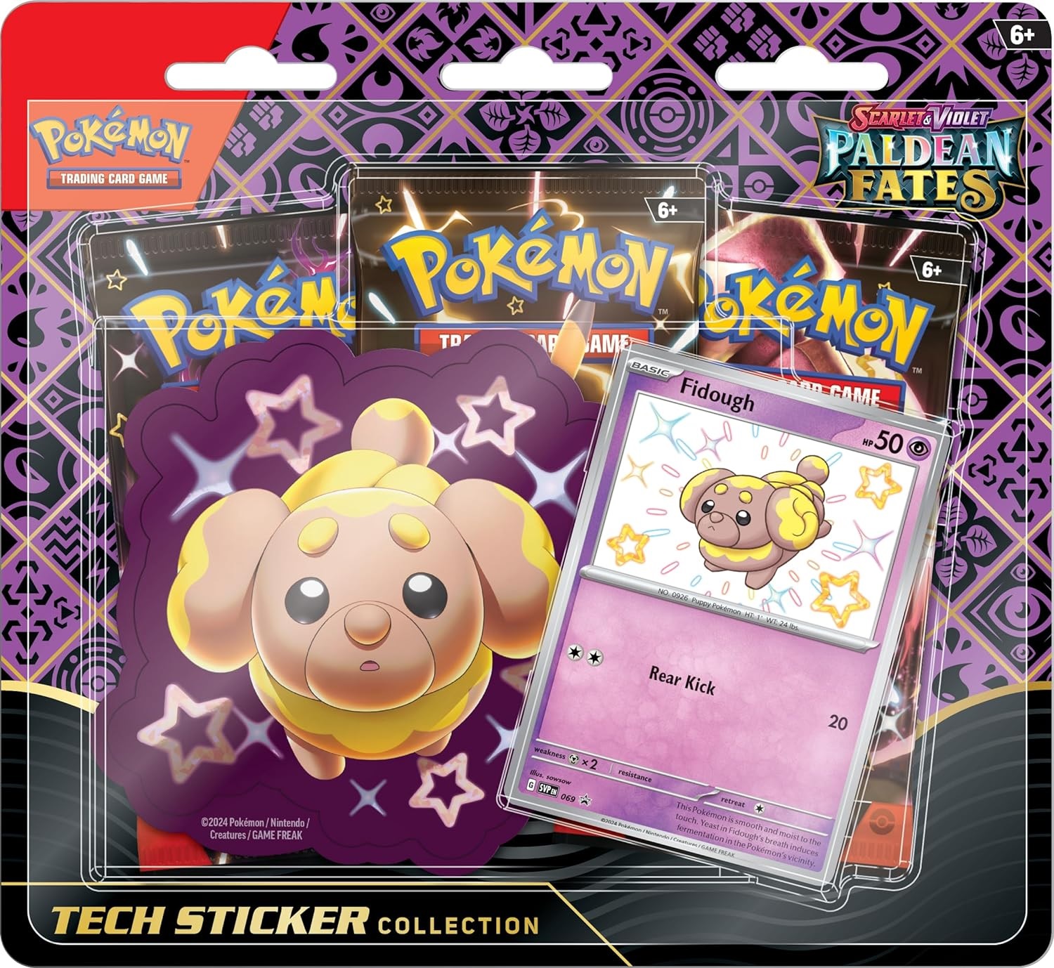 Scarlet & Violet - Paldean Fates Tech Sticker Collection - Fidough - In Stock Now