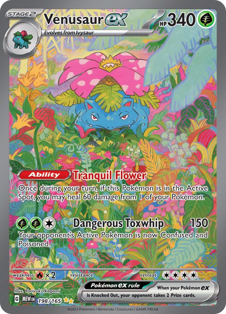 Venusaur ex (198/165) – Scarlet & Violet: 151 | Fast Shipping